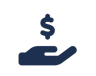 hand holding a dollar symbol icon