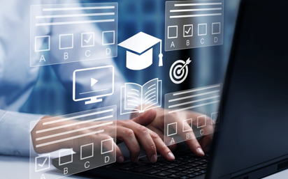 Pre-Law student on Laptop putting together law school application